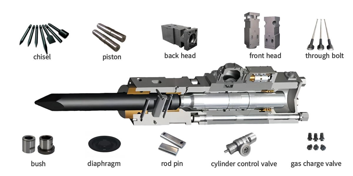 hydraulic breaker parts